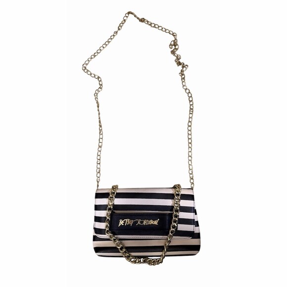 Betsey Johnson Handbags - Betsey Johnson Small Shoulder/Crossbody Bag Black & White Striped